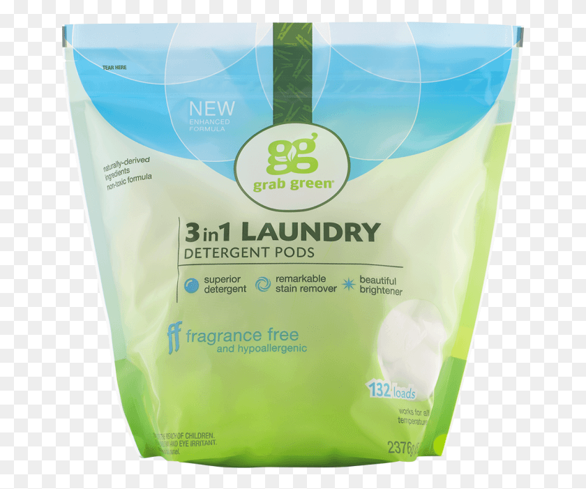 665x641 Grab Green Natural Стиральный Порошок 3 В 1 Предварительно Отмеренный Grab Green Laundry Detergent, Бутылка, Подгузник, Еда Hd Png Скачать