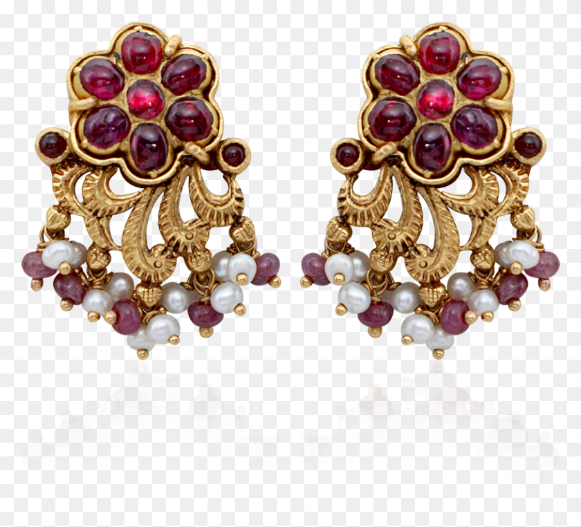 815x734 Graceful Antique Ruby Earrings, Jewelry, Accessories, Accessory HD PNG Download