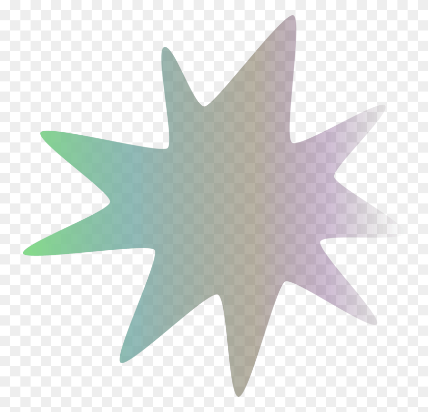 750x750 Gradient Color Linearity Star Teal Emblem, Cross, Symbol, Leaf Descargar Hd Png