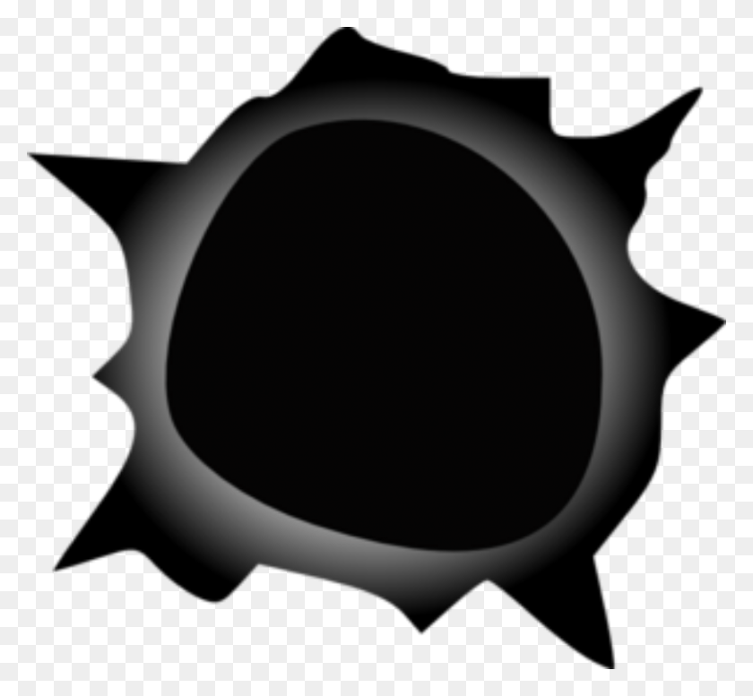 869x799 Gradient Edge Bullet Hole Clip Art At Clker Clip Art, Moon, Outer Space, Night HD PNG Download