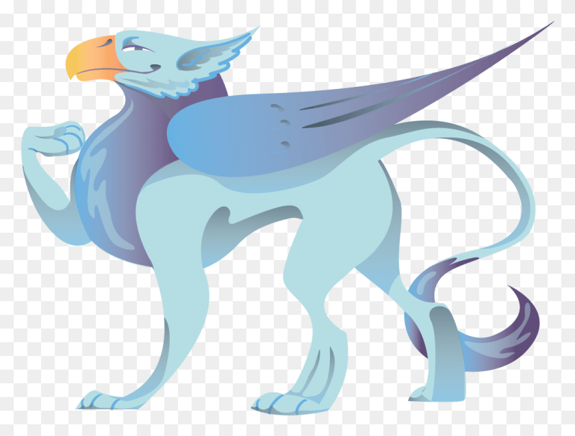 1046x774 Gradient Griffin Cartoon, Animal, Mammal, Horse HD PNG Download