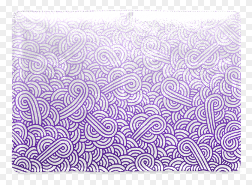 816x583 Gradient Purple And White Swirls Doodles Custom Notebook, Rug, Doodle HD PNG Download