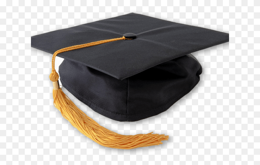 641x473 Graduation Cap With Orange Tassel, Graduation, Text, Label HD PNG Download