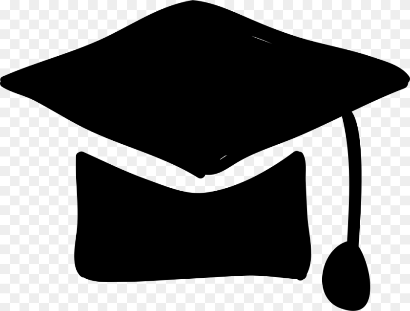 Graduation Hat Filled Hand Drawn Tool, People, Person, Smoke Pipe Sticker PNG