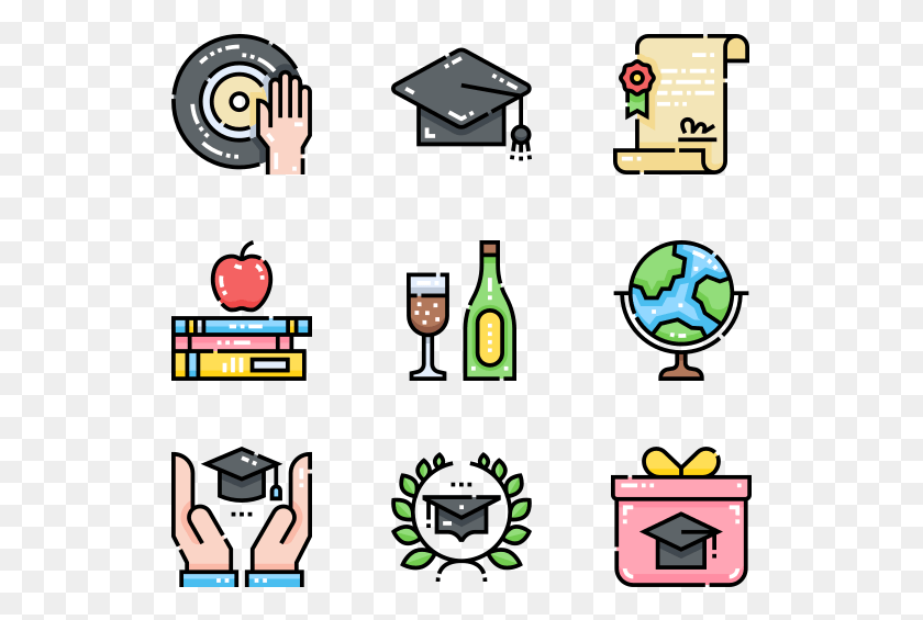 529x505 Graduation Village Icon, Alcohol, Beverage, Drink HD PNG Download