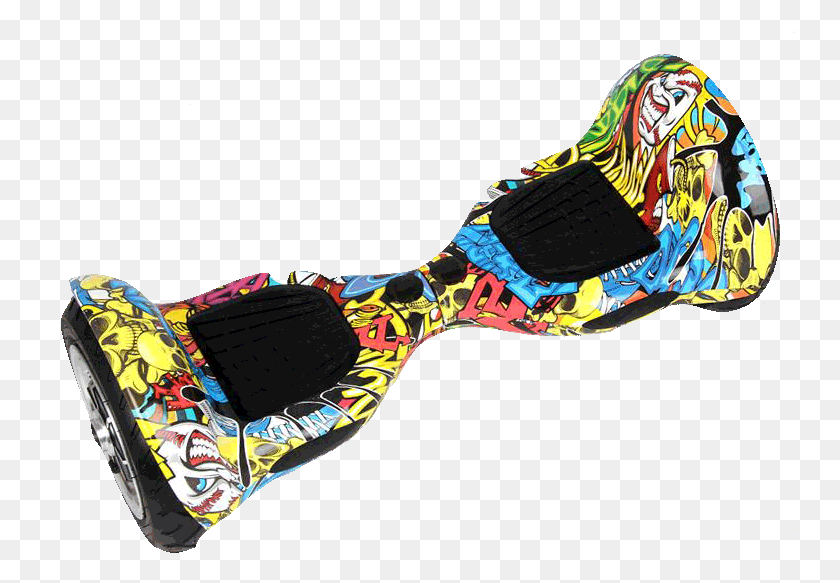 751x523 Graffiti Hoverboard 10 Inch Big Tires Bluetooth Speaker Hoverboard Colorful, Clothing, Apparel, Person HD PNG Download