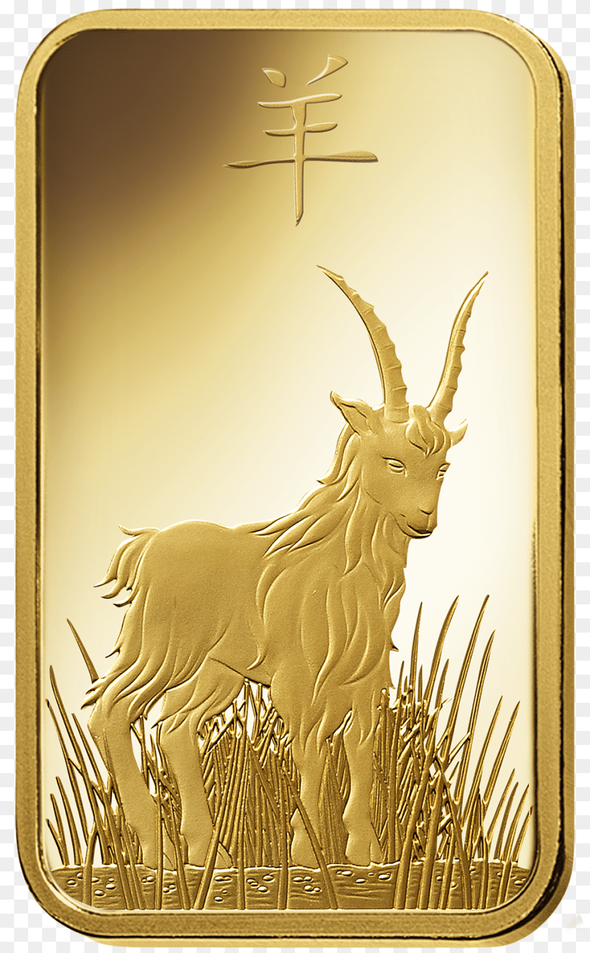 984x1589 Gram Fine Gold Bar Year Of The Goat Gold, Animal, Antelope, Mammal, Wildlife Sticker PNG