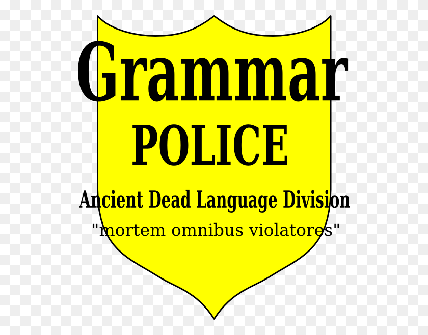 534x598 Grammar Police Latin Clip Art Illustration, Label, Text, Logo HD PNG Download