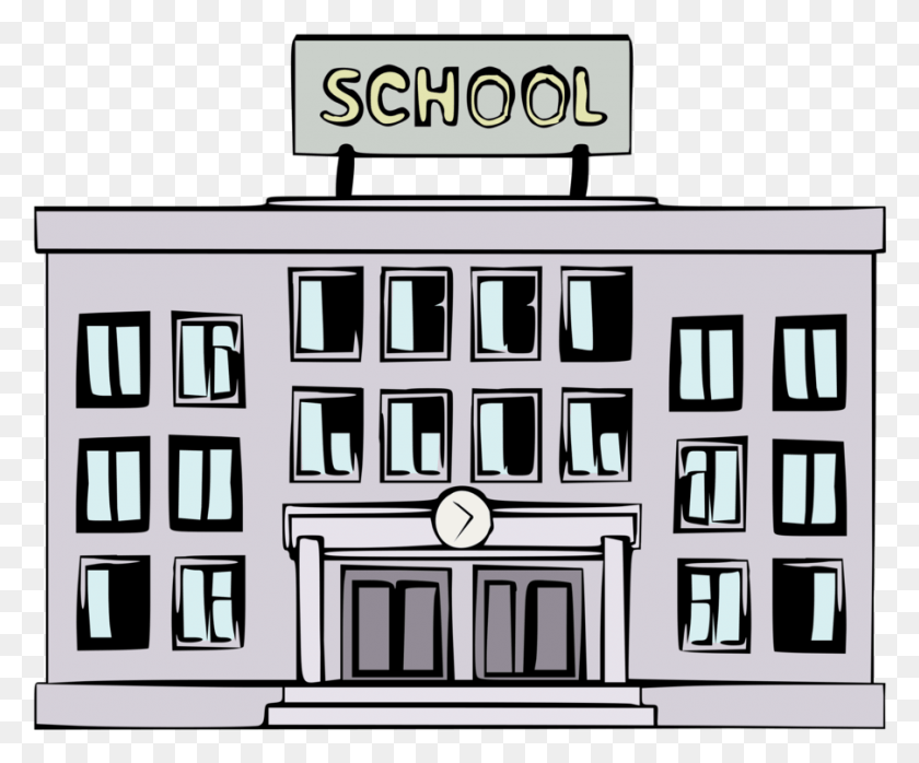 902x738 Grammar School West Moor Color Cartoon Architecture, Building, Urban, Housing HD PNG Download