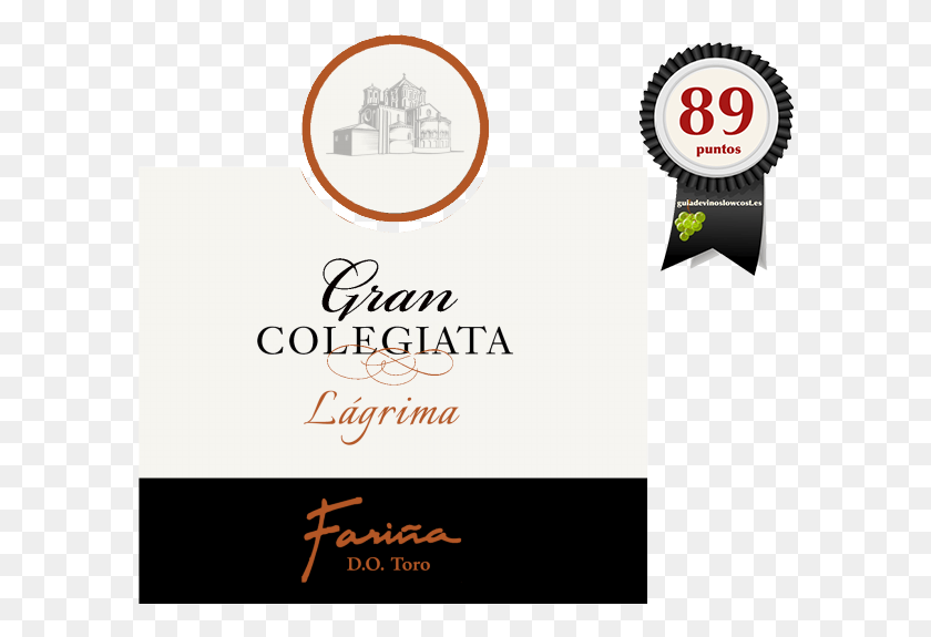 592x515 Gran Colegiata Vino De Lgrima Caligrafía, Texto, Etiqueta, Logo Hd Png