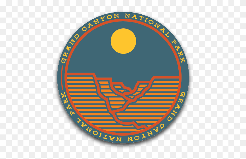 483x484 Grand Canyon National Park Sticker Circle, Logo, Symbol, Trademark HD PNG Download