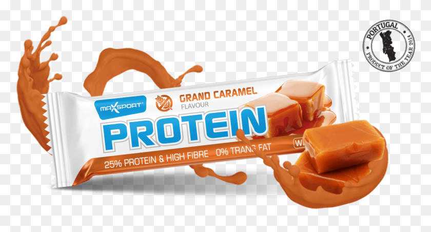 1263x635 Descargar Png Grand Caramel Flavor Maxsport Protein Bar Caramelo, Alimentos, Caramelo, Persona Hd Png