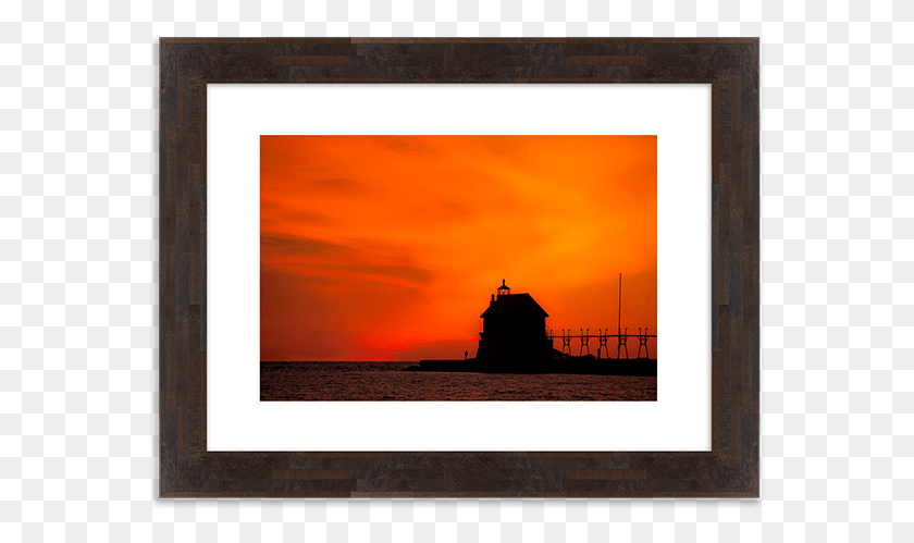 569x439 Grand Haven Lighthouse Printed And Framed Photography Picture Frame, Outdoors, Nature, Architecture HD PNG Download