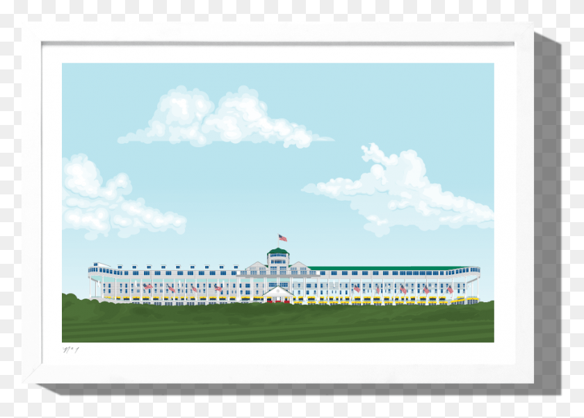 912x634 Grand Hotel Art Print Roo Kee Roo Grass, Building, Architecture, Urban HD PNG Download