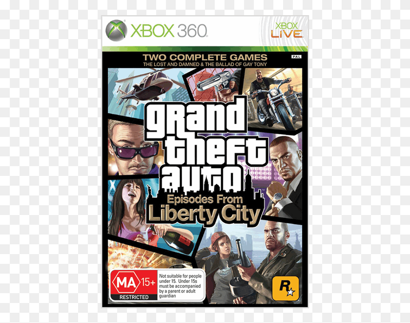429x601 Descargar Png Grand Theft Auto Gta 4 Episodios De Liberty City Pc, Motocicleta, Vehículo, Transporte Hd Png