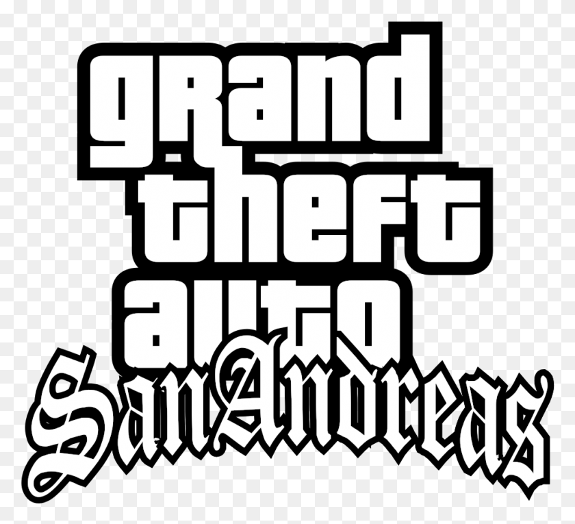 958x867 Логотип Grand Theft Auto San Andreas, Текст, Grand Theft Auto Hd Png Скачать