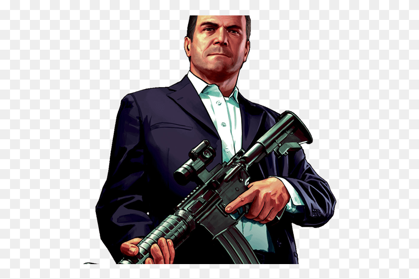 510x501 Grand Theft Auto V Skin Gta 5, Person, Human, Weapon HD PNG Download