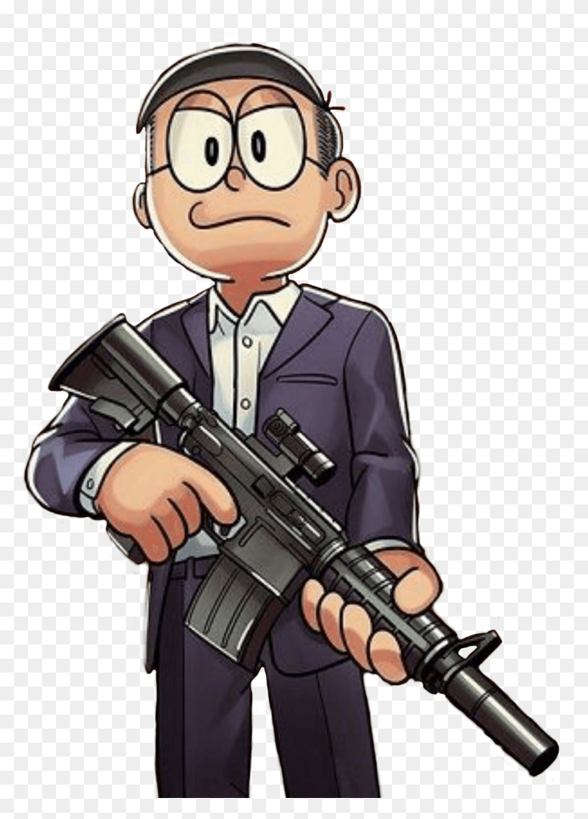 1126x1601 Grand Theft Doraemon, Gun, Weapon, Weaponry HD PNG Download