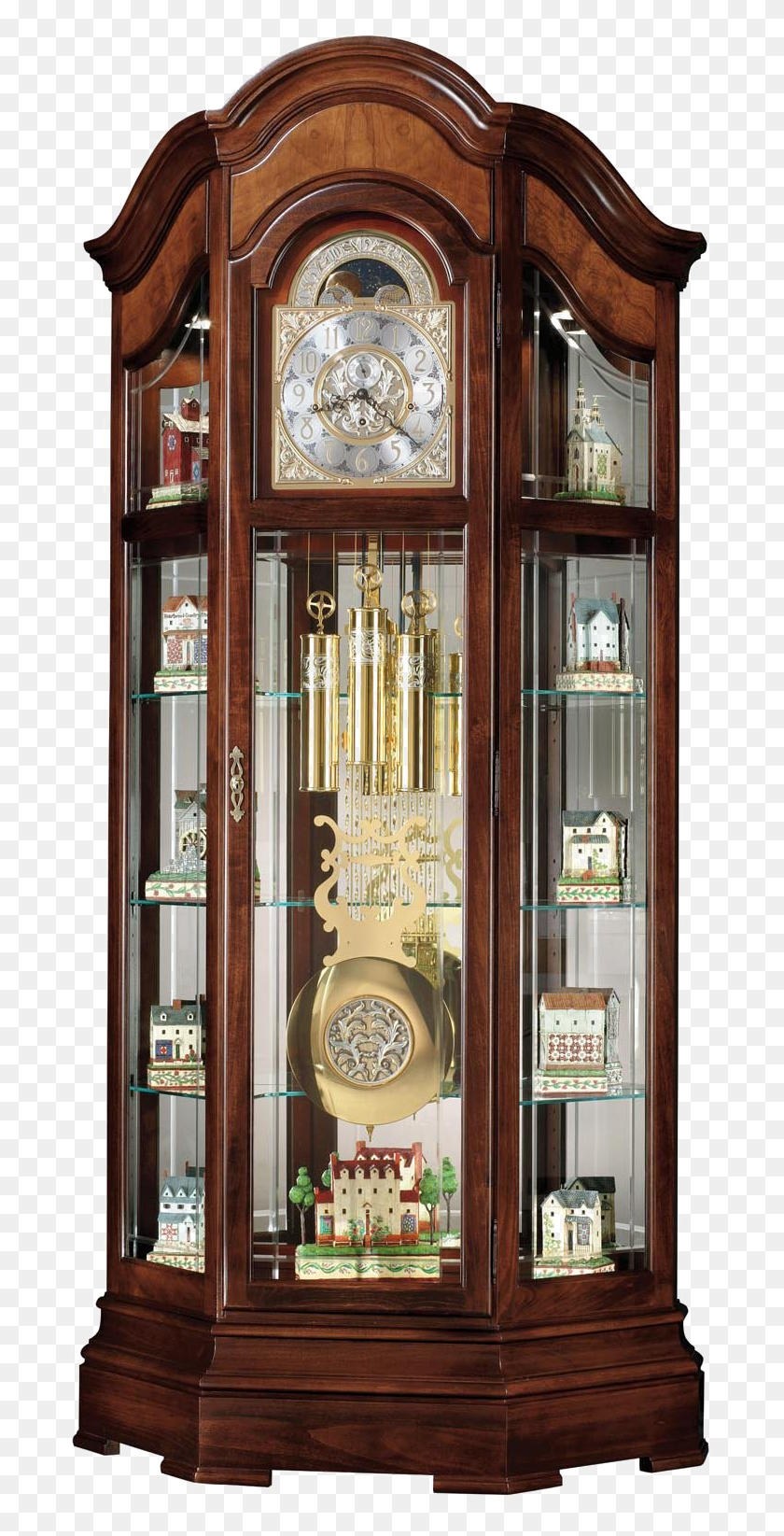 689x1585 Grandfather Clock Photos Howard Miller Clock Inside, Furniture, China Cabinet, Cabinet HD PNG Download