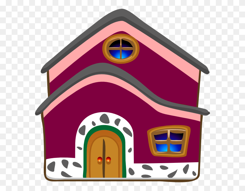 600x598 Grandmas Cottage Clip Art At Clker Green House Clipart, Building, Housing, Villa HD PNG Download