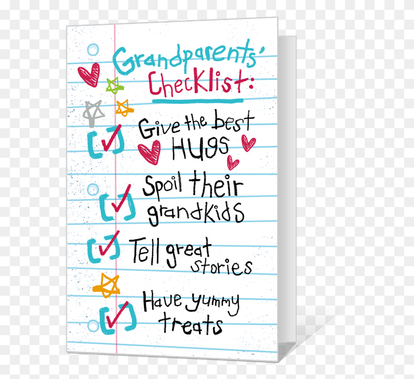 579x709 Grandparents Checklist Printable Calligraphy, Text, Handwriting, Poster HD PNG Download
