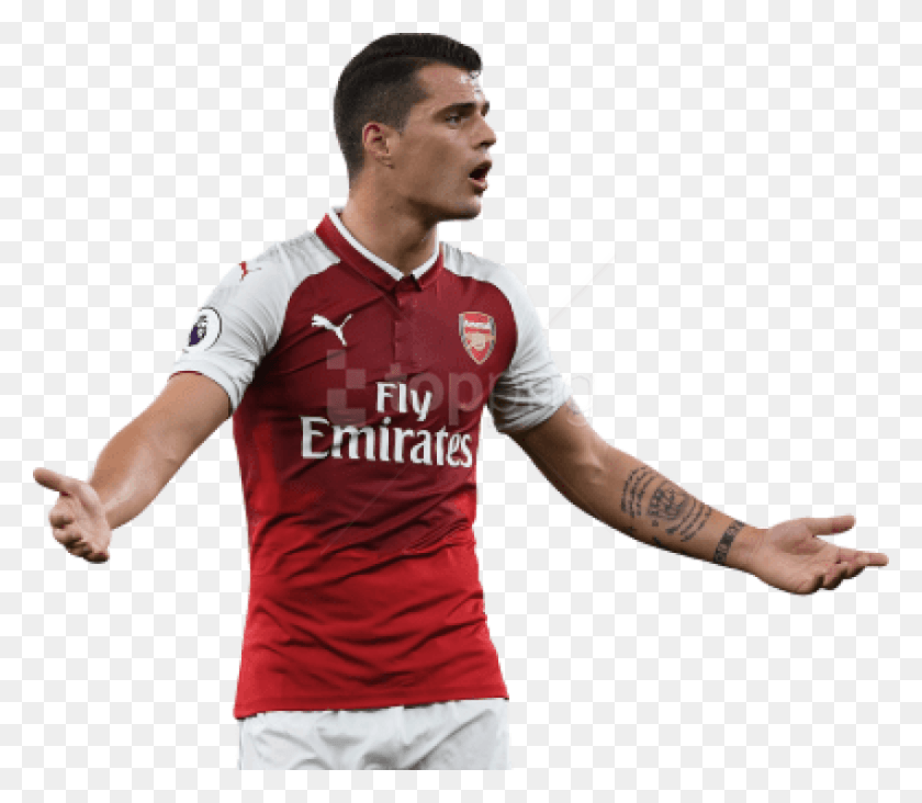 850x733 Granit Xhaka Images Background Arsenal, Clothing, Person, Shirt HD PNG Download