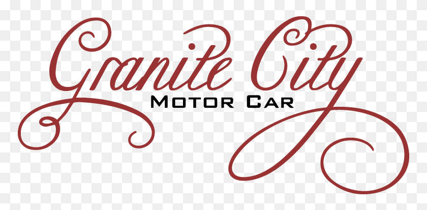 771x353 Granite City Motor Car Calligraphy, Text, Handwriting, Alphabet HD PNG Download