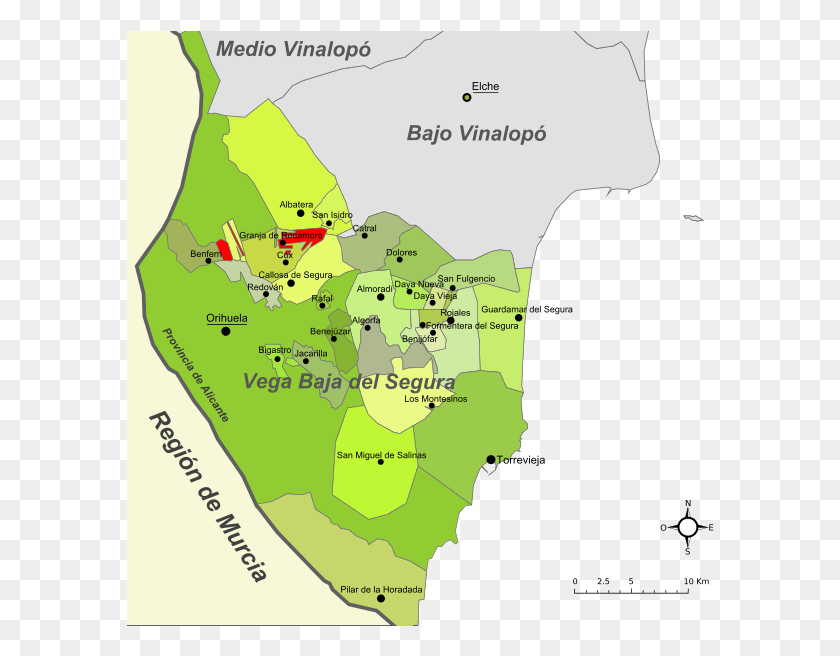 588x596 Granja De Rocamora Mapa De La Vega Baja Del Segura Mapa Vega Baja Del Segura, Plot, Map, Diagram HD PNG Download