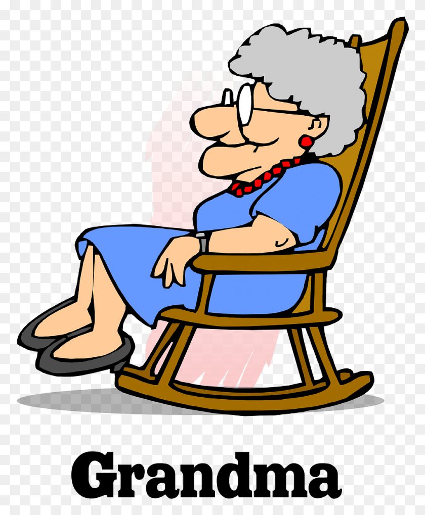 948x1166 Granny Clip Art, Furniture, Chair, Rocking Chair HD PNG Download