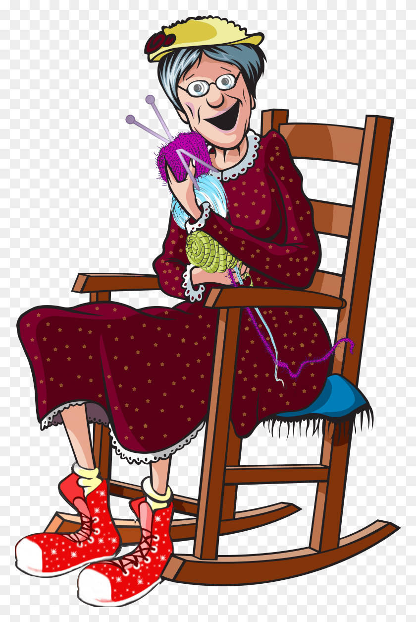 3490x5343 Granny Granny In Rocking Chair With Shotgun HD PNG Download