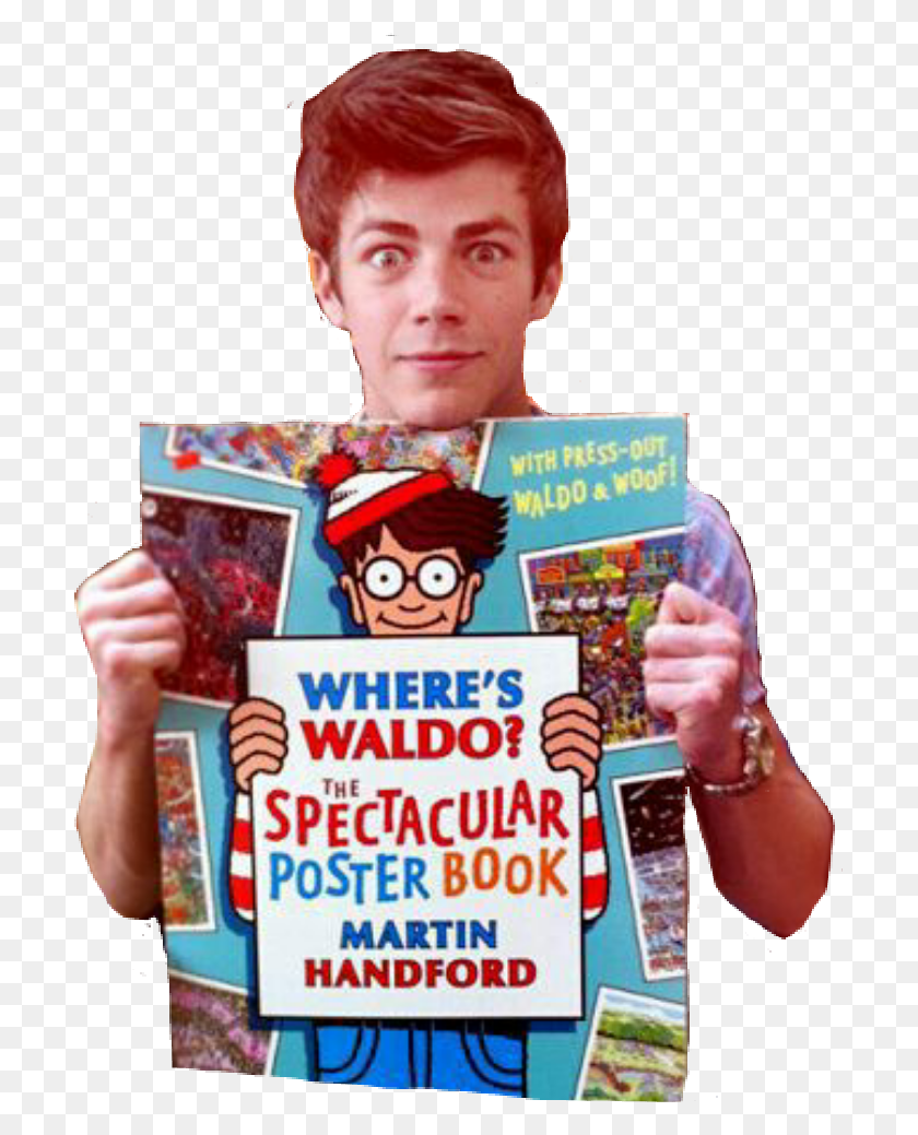 703x979 Grantgustin Barry Grant Barryallen Theflash Flash Where39s Waldo Zone, Person, Human, Poster HD PNG Download