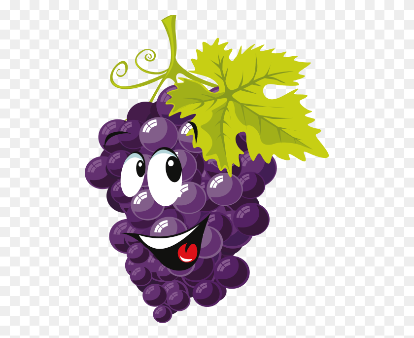 495x625 Grapes Free To Use Clip Art Fruit With Faces Clip Art, Plant, Food HD PNG Download