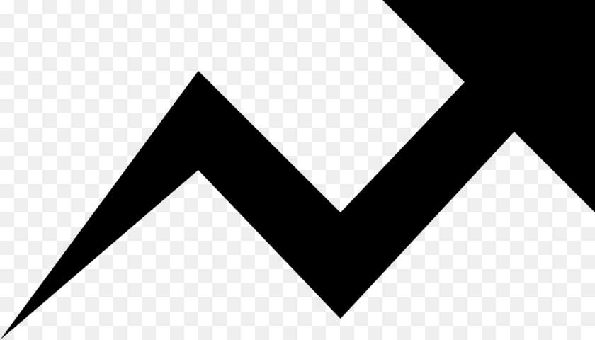 Graph Transparent Arrow Arrow Up Right Icon, Triangle, Blade, Dagger, Knife PNG
