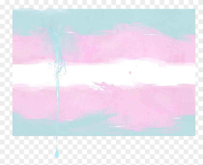975x782 Graphic Art Of A Watercolor Style Trans Flag With, Screen, Electronics, Monitor HD PNG Download