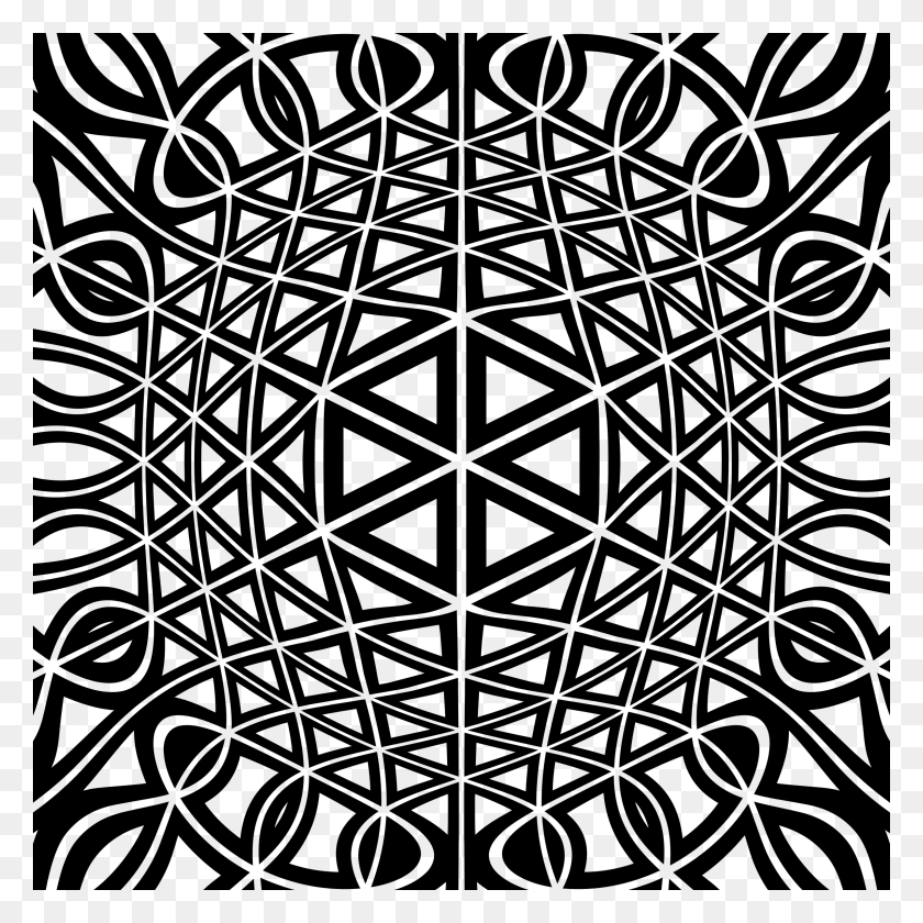2400x2400 Graphic Black And White Geometric Transparent Black Geometric Design Black And White, Gray, World Of Warcraft HD PNG Download