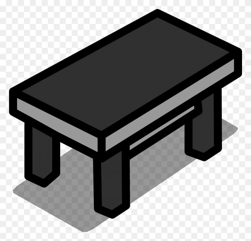 1743x1671 Graphic Black And White Library Image Sprite Club Piano Bench Clipart, Furniture, Table, Coffee Table HD PNG Download