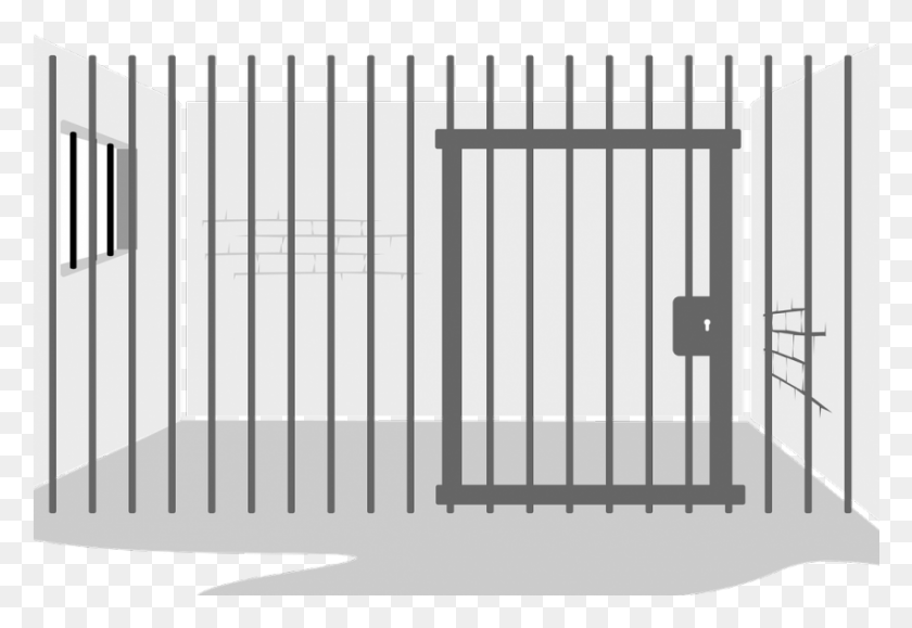 851x567 Descargar Png / Grades De Priso, Gate, Prison, Fence, Pixabay