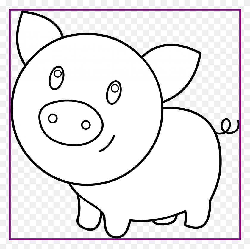 4581x4565 Graphic Free Coloring Pages Of Style Dom Photo Tranh T Mu Con Heo, Mammal, Animal, Piggy Bank HD PNG Download