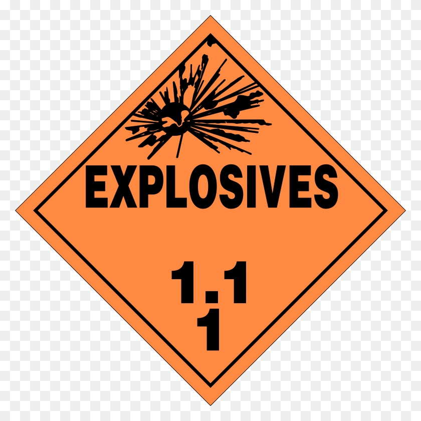 4582x4582 Graphic Free Downloadable Hazmat Placards Ian Albert Explosives Hazardous Material Types, Symbol, Road Sign, Sign HD PNG Download
