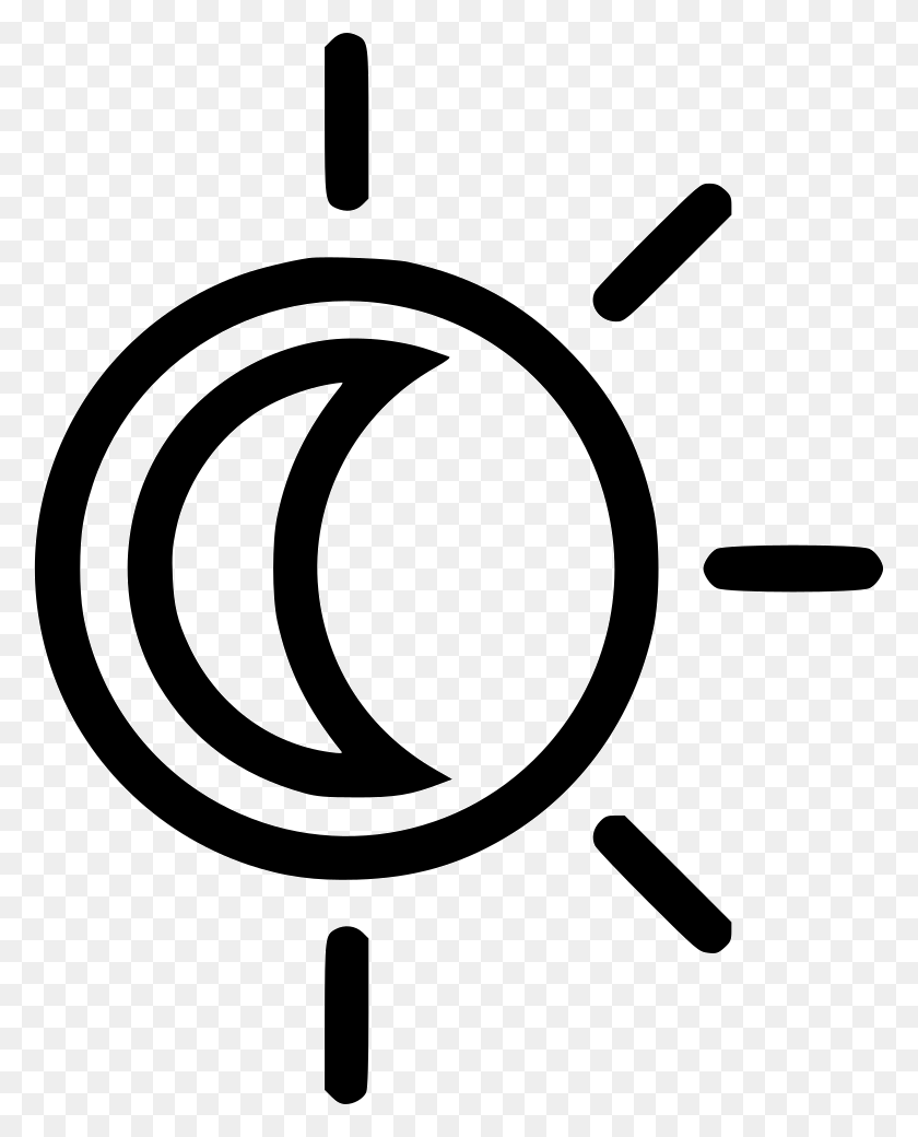 778x980 Графический Бесплатный Eclipse Svg Файл Значок Солнца Прозрачный Фон, Символ, Число, Текст Hd Png Скачать