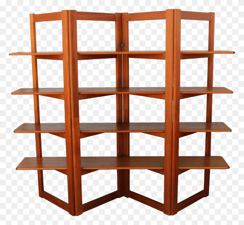 3369x3096 Graphic Free Stock Bookcase Drawing Builtin Danish Teak Shelf Room Divider HD PNG Download