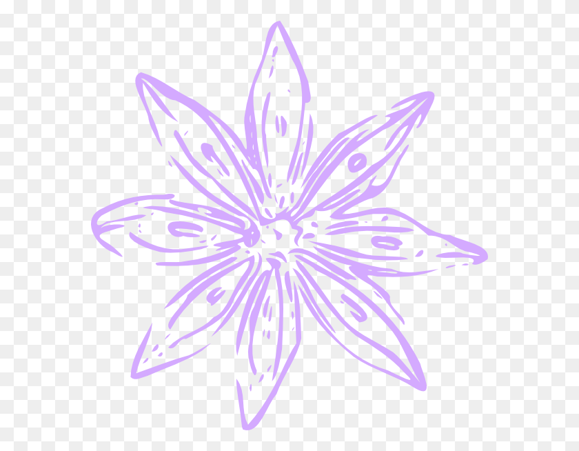 576x594 Graphic Free Stock Lilac Lily Outline Clip Art At Clker Flower Clip Art, Floral Design, Pattern, Graphics HD PNG Download
