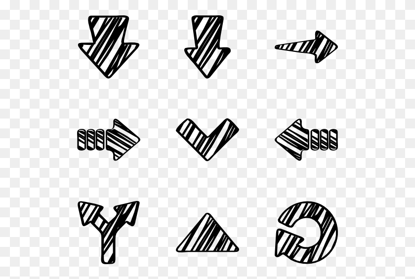 529x505 Graphic Freeuse Icons Free Sketched Arrows Pencil Arrow Vector, Gray, World Of Warcraft HD PNG Download