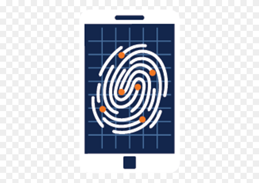 330x533 Graphic Icon Of A Smartphone With A Finger Print On Spiral, Text, Maze, Labyrinth HD PNG Download