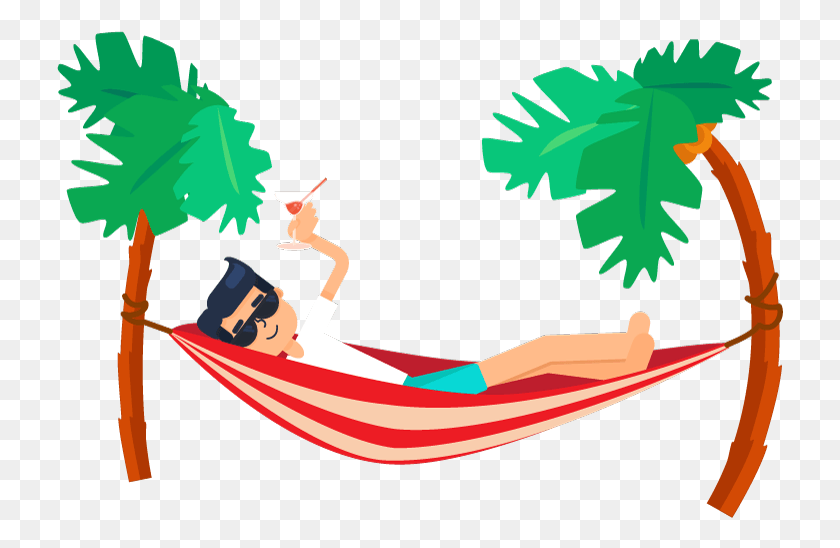727x488 Graphic Illustration Services Hammock Cartoon Transparent Background, Furniture, Poster, Advertisement HD PNG Download