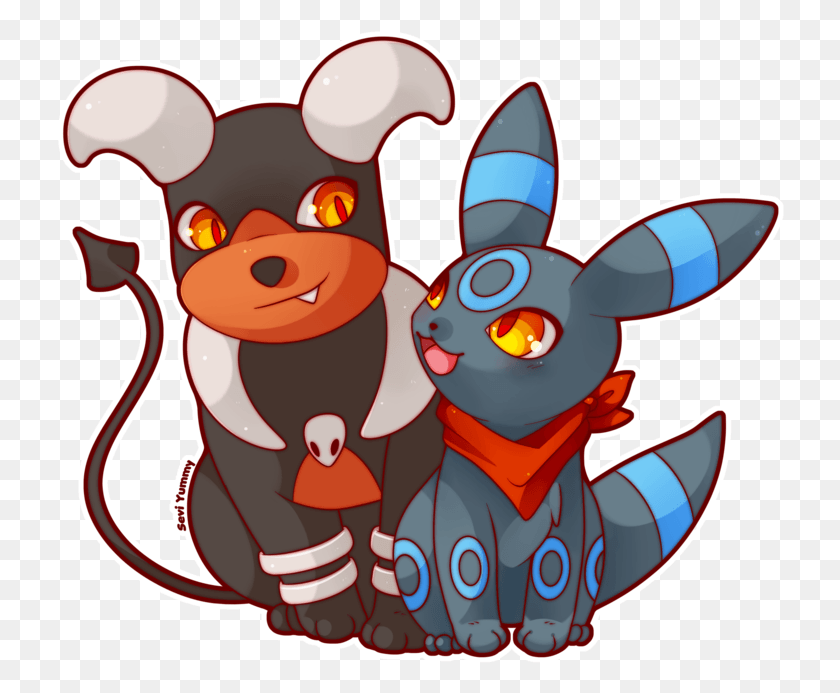 728x633 Graphic Library Commission Shiny Umbreon And Houndoom Umbreon, Animal, Mammal, Food HD PNG Download