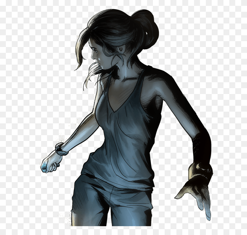 613x740 Graphic Novel Style Drawing, Dance Pose, Leisure Activities, Person HD PNG Download
