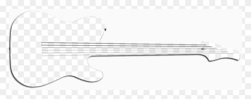 1000x350 Graphic Representation The Actual Guitar May Slightly Bass Guitar, Leisure Activities, Musical Instrument, Gun HD PNG Download