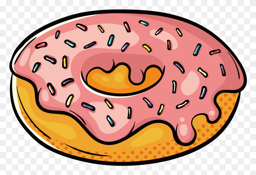 1225x809 Graphic Royalty Free Coffee And Doughnuts Donut Pop Art, Cake, Dessert, Food HD PNG Download