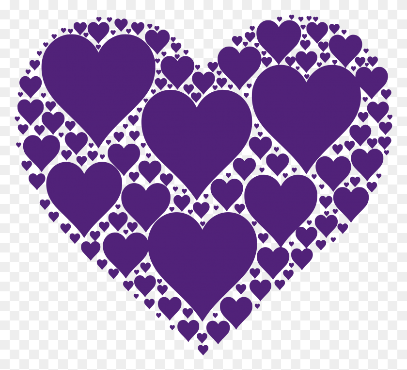 2323x2092 Graphic Royalty Free In Heart Purple Big Image Purple Hearts, Rug HD PNG Download